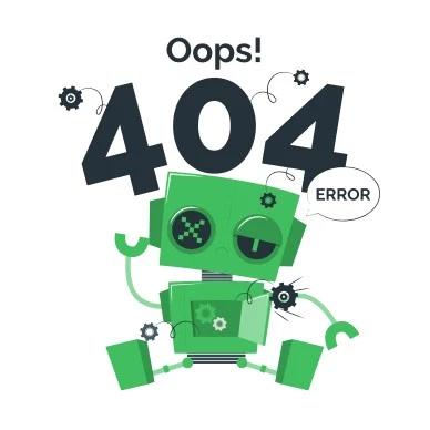 404 error, page not found