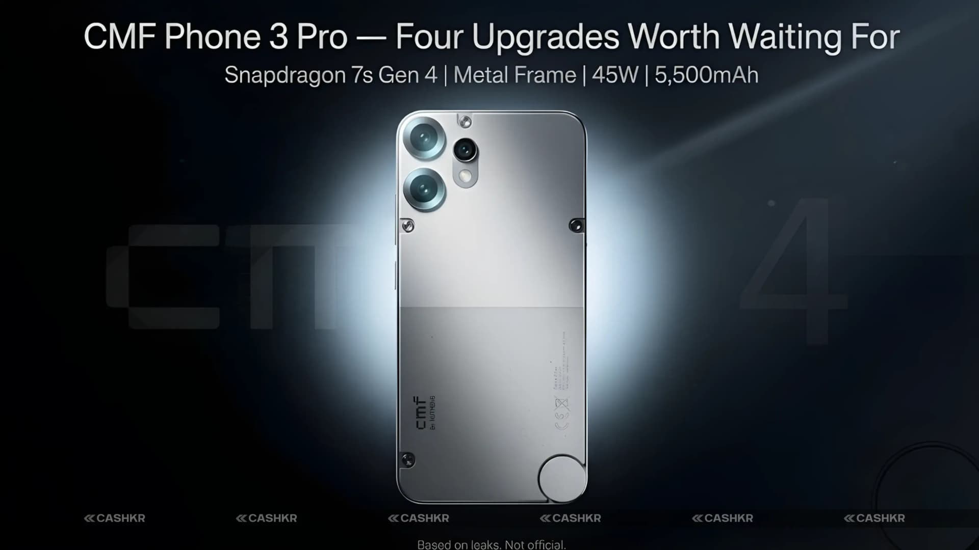 CMF Phone 3 Pro Leaked: Snapdragon, Metal Frame and 45W