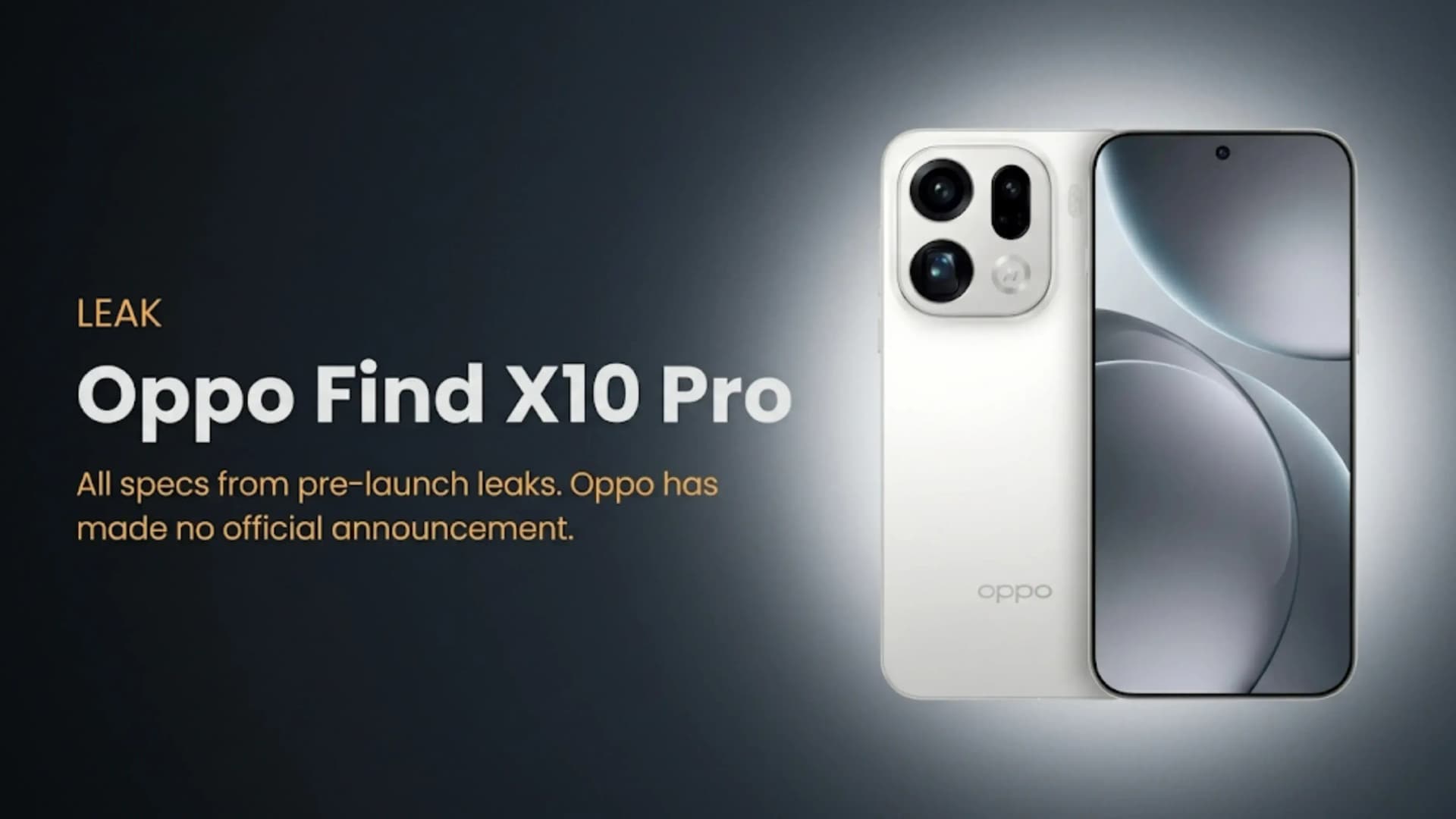 Oppo Find X10 Pro Leak: Dual 200MP Cameras, Dimensity 9600
