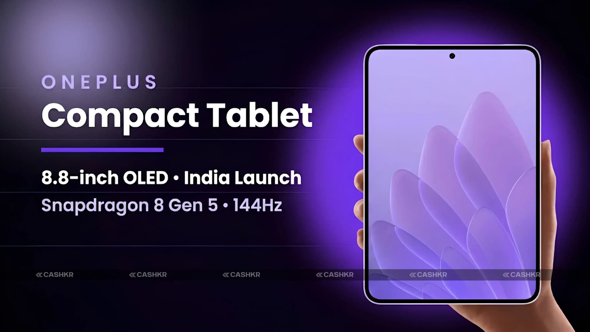 OnePlus Compact OLED Tablet Tipped: 8.8-Inch 144Hz Display
