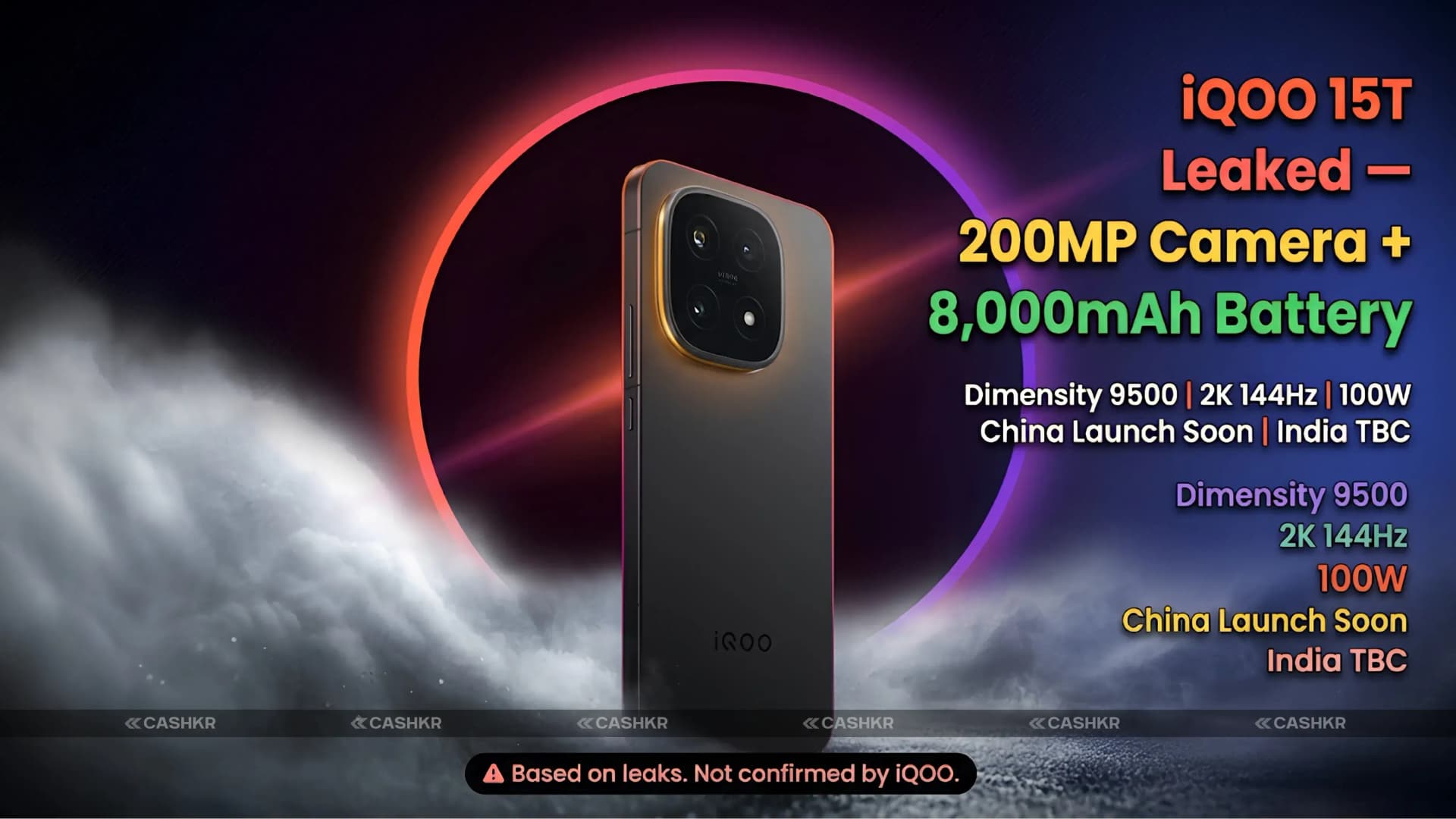 iQOO 15T Specs Leaked: 200MP and Dimensity 9500