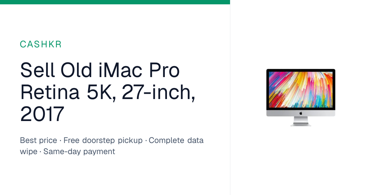 Sell Your Imac Pro Retina 5k 27 Inch 2017 Online | Cashkr